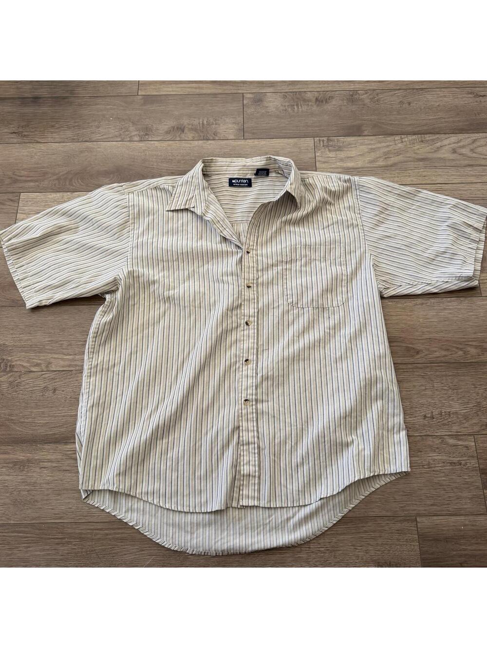 Vintage Y2K 90s Striped Button Up Puritan XL Skater Surfer